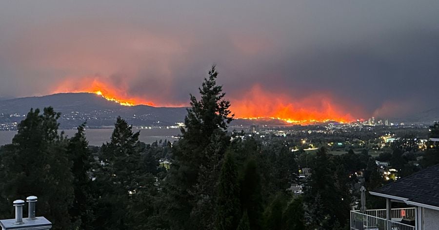 <who>Photo credit: KelownaNow</who>The McDougall Creek wildfire in West Kelowna in August 2023 was part of Canada's worst ever wildfire season.