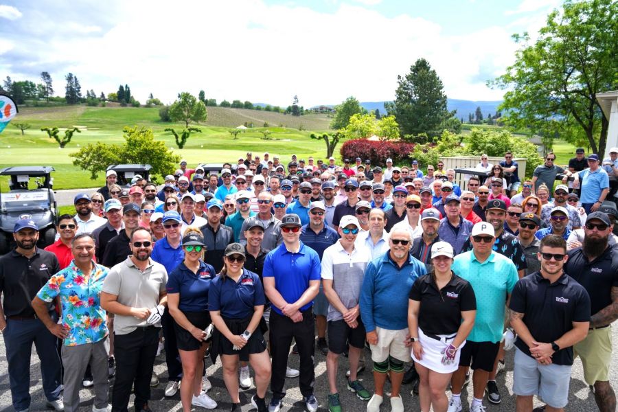 <who>Photo credit: Kelowna Chamber of Commerce</who>The tournament group in 2023.