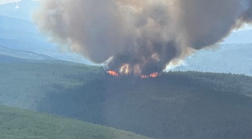 UPDATE: Calcite Creek wildfire over 900 hectares, BCWS working on structure protection plans for properties
