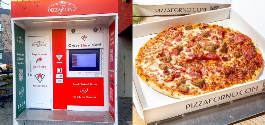 Okanagan College's Kelowna campus now has a 24/7 pizza vending machine